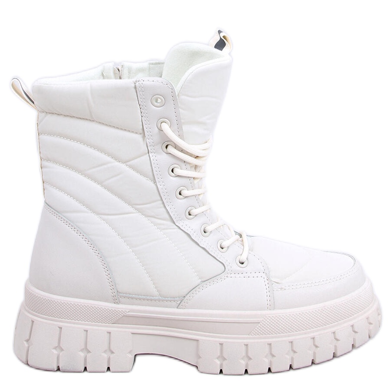 BM Flache Schnürboots Barkin Beis beige