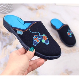 Hausschuhe für Jungen marineblau Befado 707Y420 navy blau