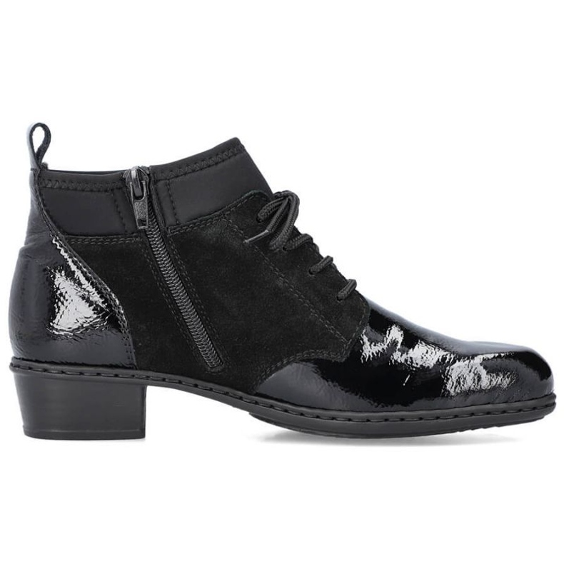 Leder lackierte isolierte Stiefel Rieker W RKR573 schwarz