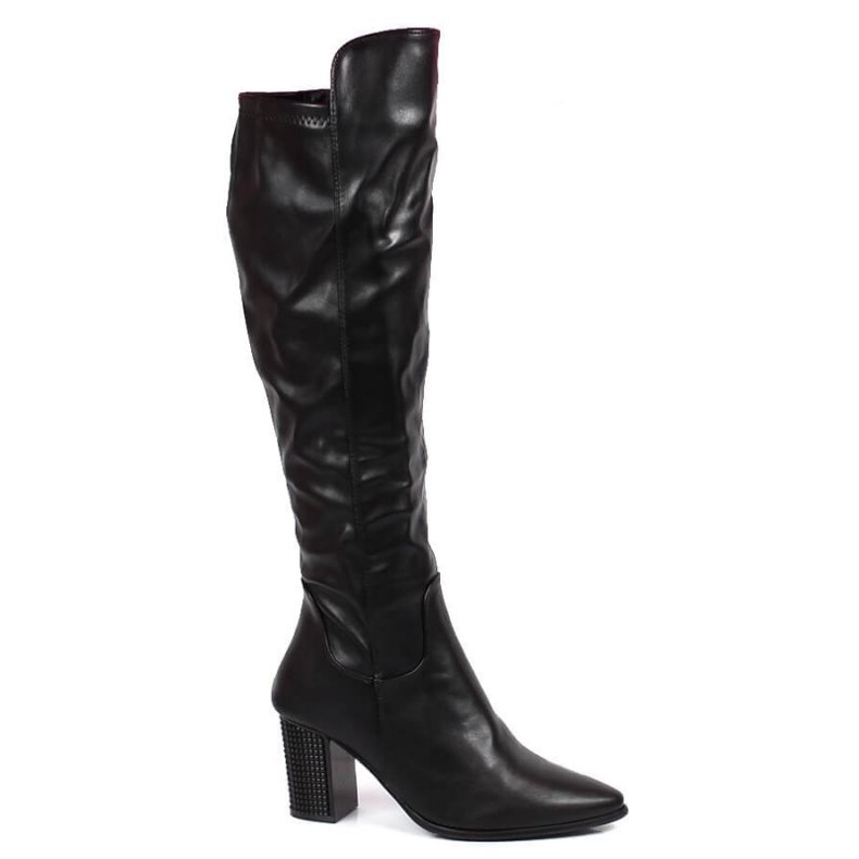 Stiefel auf einem dekorativen Pfosten, isoliert Filippo W PAW397 schwarz