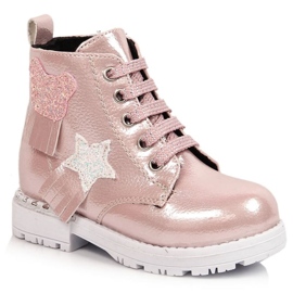 Schimmernde isolierte Stiefel Potocki W WOL121B rosa