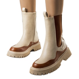 Beige-braune Stiefel von Valeris