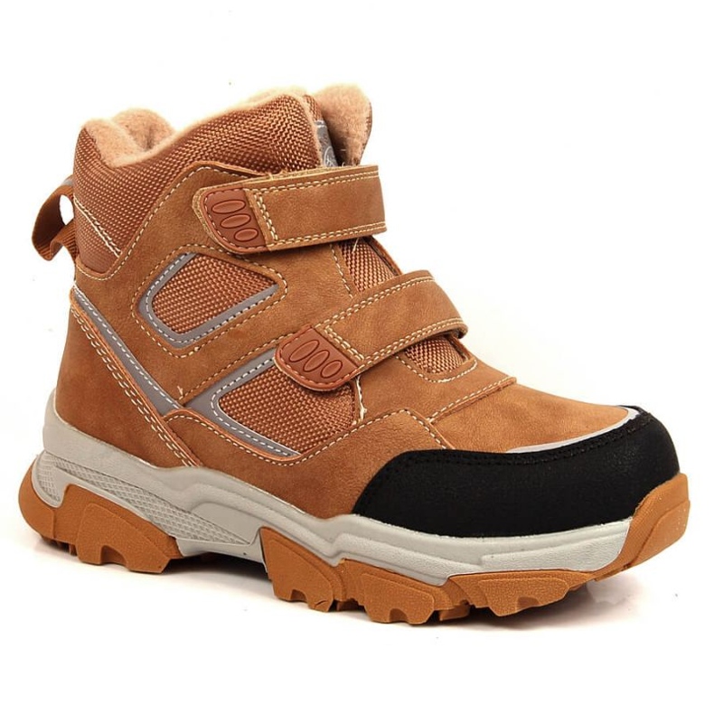 Mit Schafwolle isolierte Winterstiefel News Jr. EVE382B braun