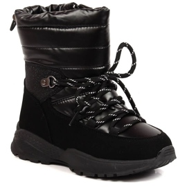 Mit Schafwolle isolierte Schneestiefel News Jr. EVE384A schwarz