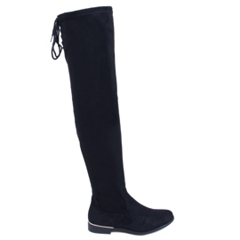 BM Flache Overknee-Stiefel Bessie Negro schwarz