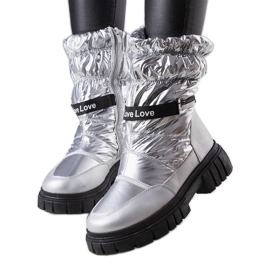 LoveXsnow silberne Schneestiefel