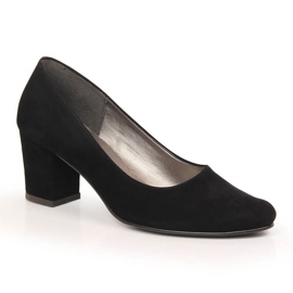 Schwarze Wildlederpumps für Damen auf der Post Azali 1470