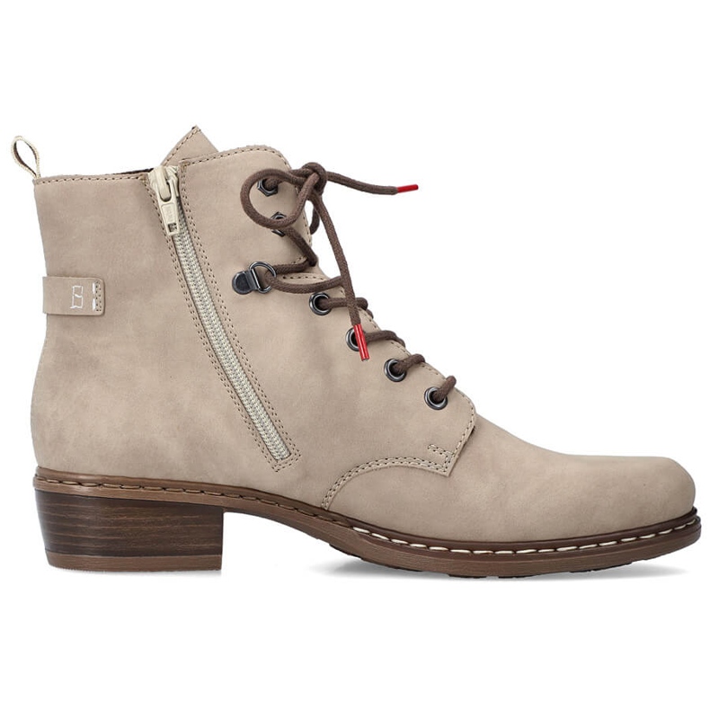 Bequeme isolierte beige Damenstiefel Rieker Y0820-64