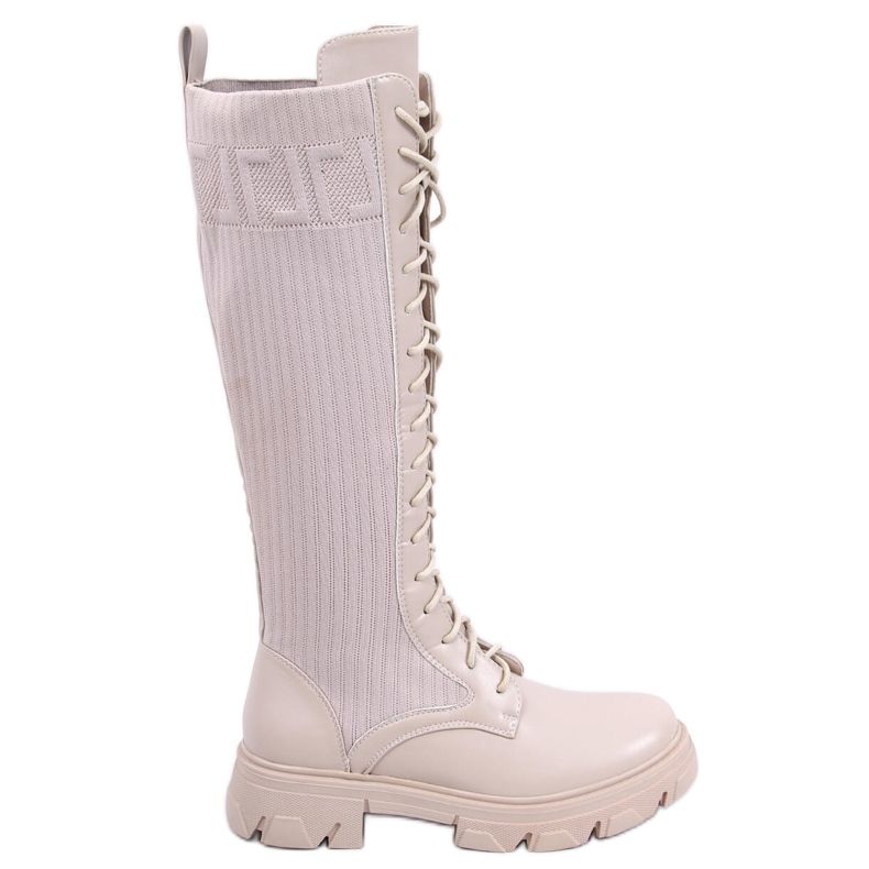 Reitstiefel mit flexiblem Obermaterial in Keyshia Beige