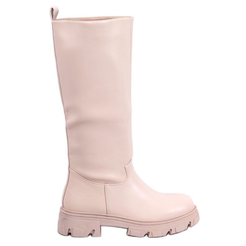 Powell Beige Reitstiefel für Damen