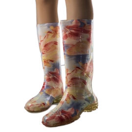 Blaue und rosa hohe Stiefel von Pimen