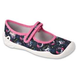 Befado Kinderschuhe 114Y497 marineblau rosa mehrfarbig