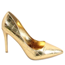 BM Damen Crown Gold Metallic Stilettos golden
