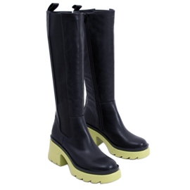 PA1 Stiefel mit farbigen Sohlen von Woods BLACK/GREEN schwarz