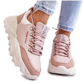 Damen Plateau Sneaker Cross Jeans KK2R4072C Nude rosa