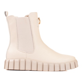 W. Potocki Damen Plateaustiefel Potocki beige