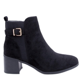 PA1 Hochhackige Stiefel von Cyndi Black Suede schwarz