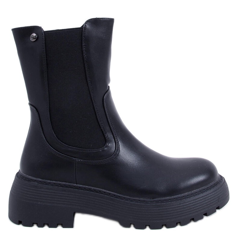 PA1 Shaw Schwarze hohe Chelsea-Stiefel
