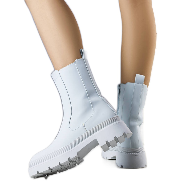 Blaue, matte, isolierte Stiefel von Coletta