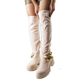 Beige hohe Stiefel von Rero