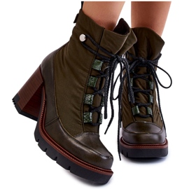 Modischer High Heel Stiefel Maciejka 05777-09 Grün