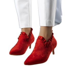 BM Rote Pumps mit Gavri-Obermaterial