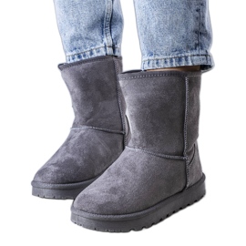 Graue, isolierte Schneestiefel von Hank