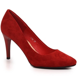 Rote Wildleder High Heels von Sergio Leone 1396
