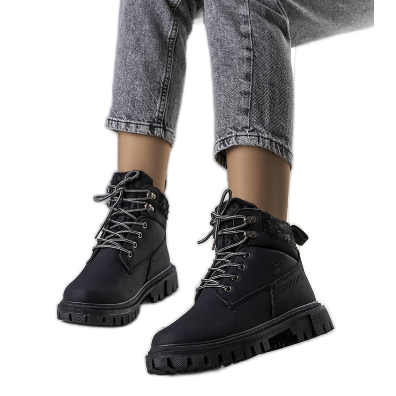 Didians schwarze Wanderschuhe für Damen