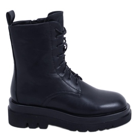 West Schwarze Stiefel mit hohen Sohlen