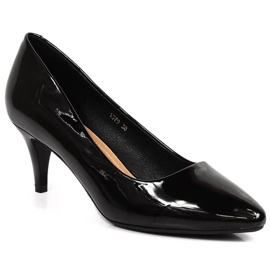 Sergio Leone 1379 schwarz lackierte High Heels