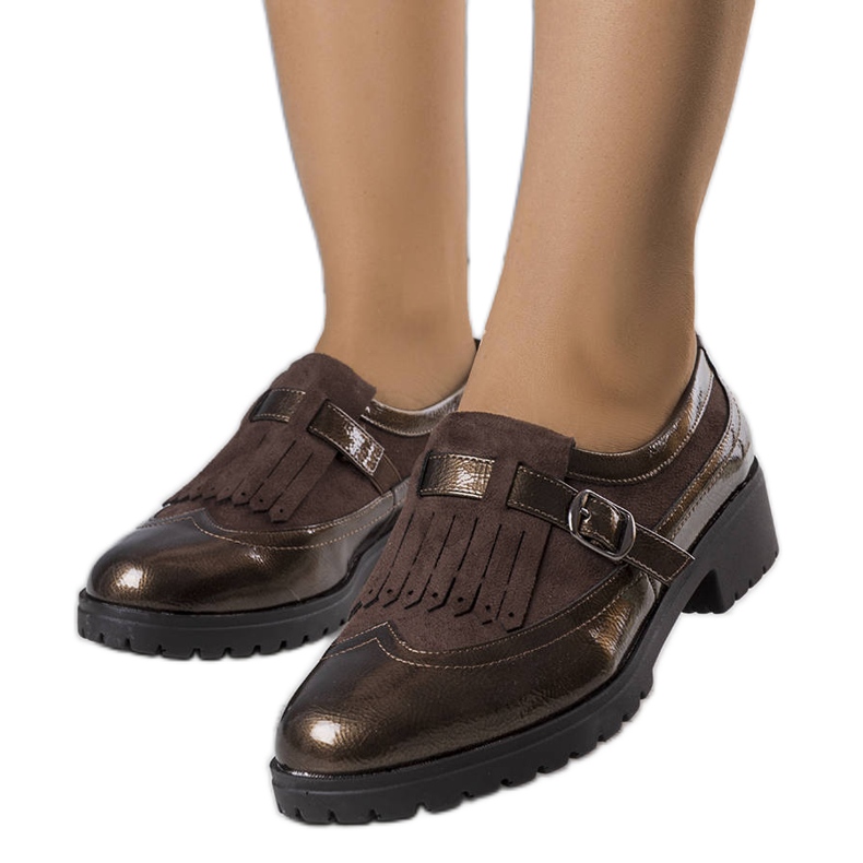 PA1 Braune Lacklederschuhe von Eliers