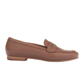 Marco Shoes Loafer mit Lederverzierung beige