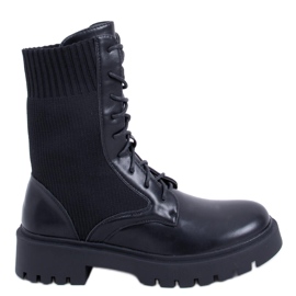 BM Stiefel mit elastischem Obermaterial in Cass Black schwarz