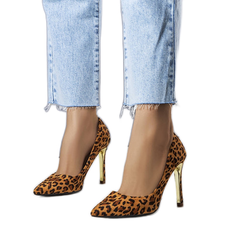 BM Centi braune Leopardenpumps