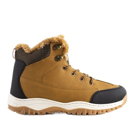 Violette braune isolierte Stiefel