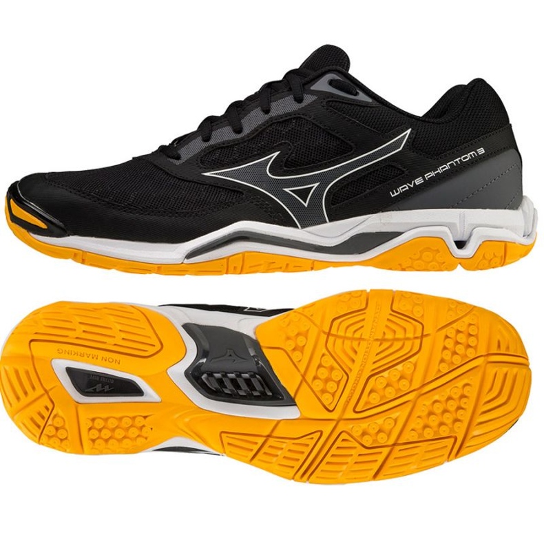 Mizuno Wave Phantom 3 M X1GA226044 Handballschuhe schwarz schwarz