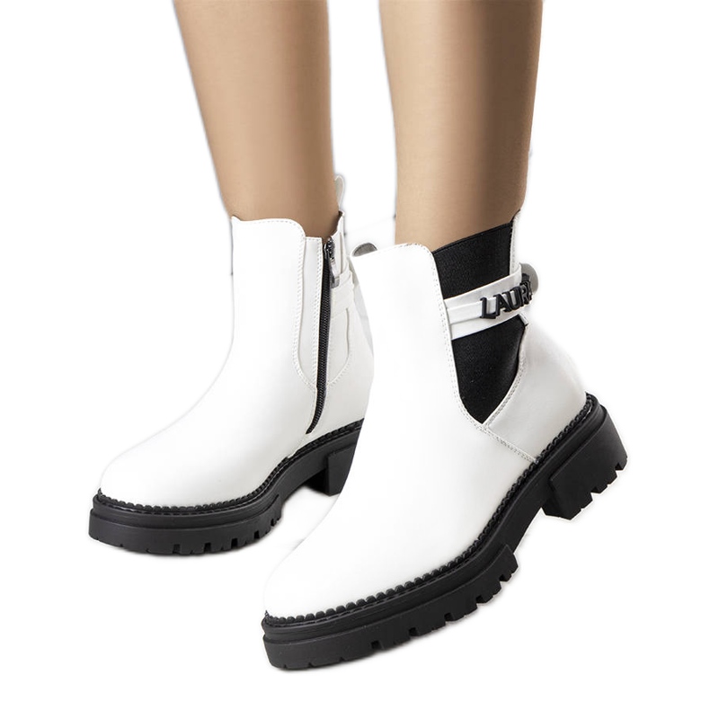 Weiße isolierte Stiefel von Sanso