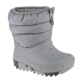 Crocs Classic Neo Puff Boot Kleinkind 207683-007 Schuhe grau