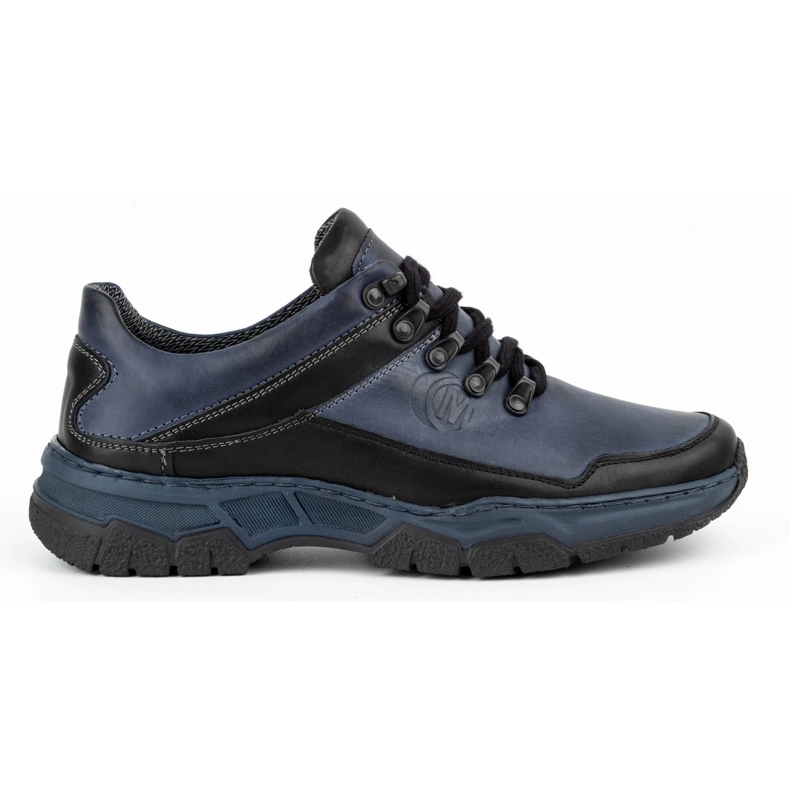 Olivier Freizeitschuhe für Herren aus Leder 842MA Marineblau