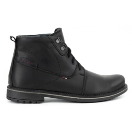 Olivier Herren Winter Lederstiefel 151GT schwarz
