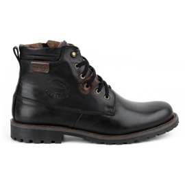 Olivier Herren Winter Lederstiefel 754 schwarz