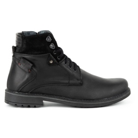 Olivier Herren Winter Lederstiefel 135GT schwarz