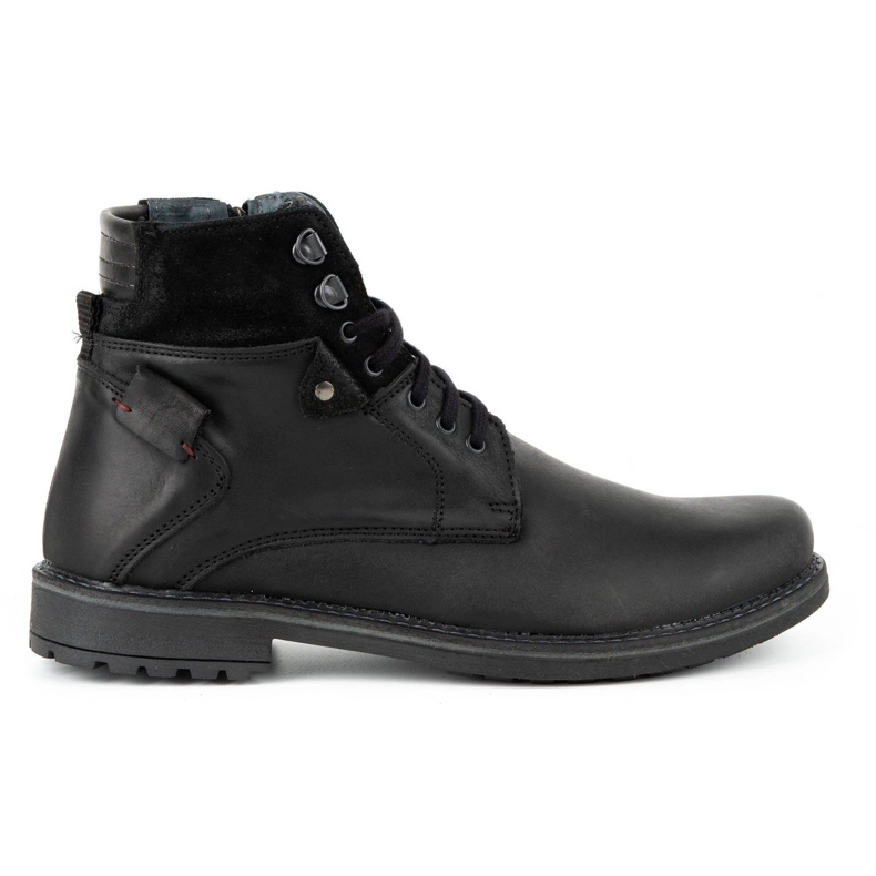 Olivier Herren Winter Lederstiefel 135GT schwarz
