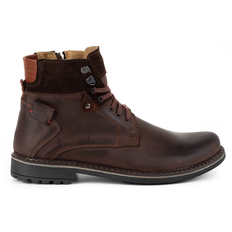 Olivier Herren Winter Lederstiefel 135GT braun