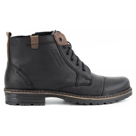 Polbut Herren Winter Lederschuhe 403S schwarz