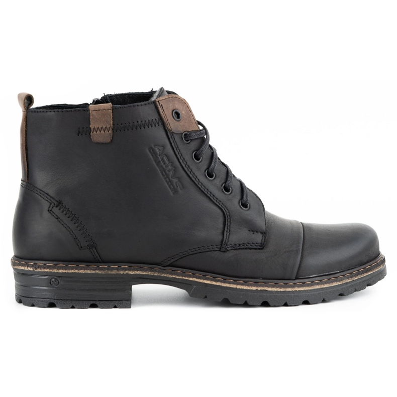 Polbut Herren Winter Lederschuhe 403S schwarz