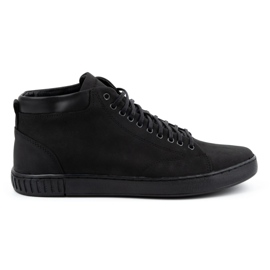 Polbut Creepers-Schuhe aus Leder für Herren 2108sw schwarz