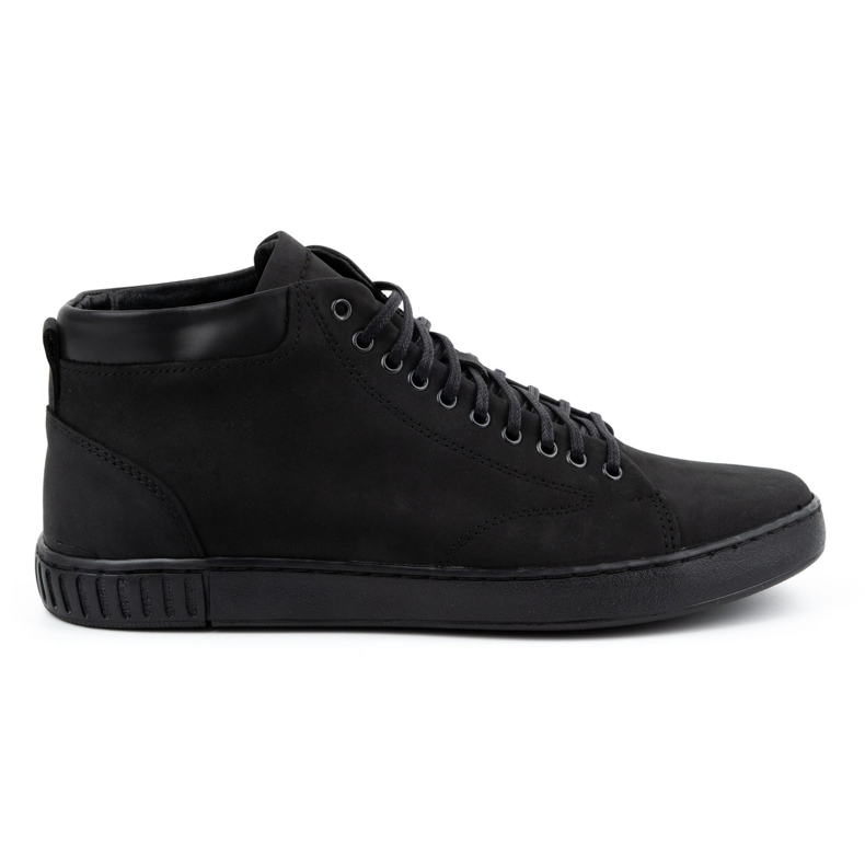 Polbut Creepers-Schuhe aus Leder für Herren 2108sw schwarz
