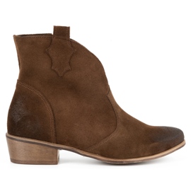 Exquisite Damen Lederstiefel 1137 braun